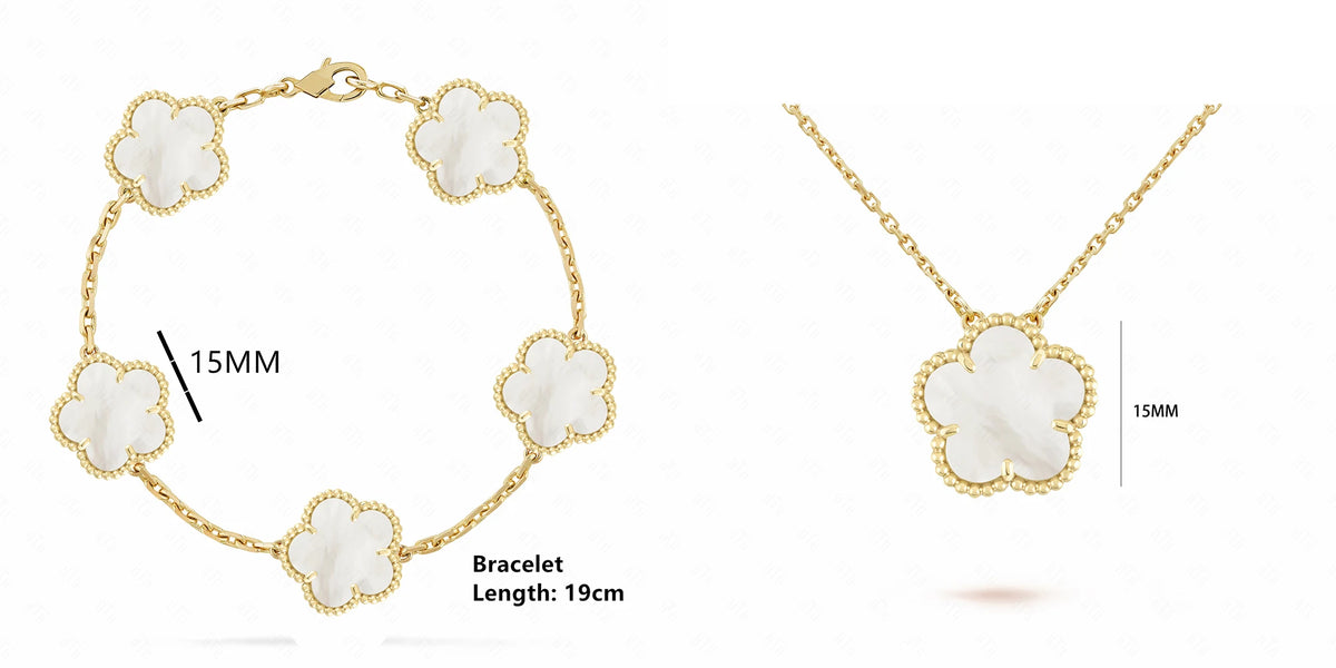 ENYI LUXE Five-Leaf Clover Jewelry Set
