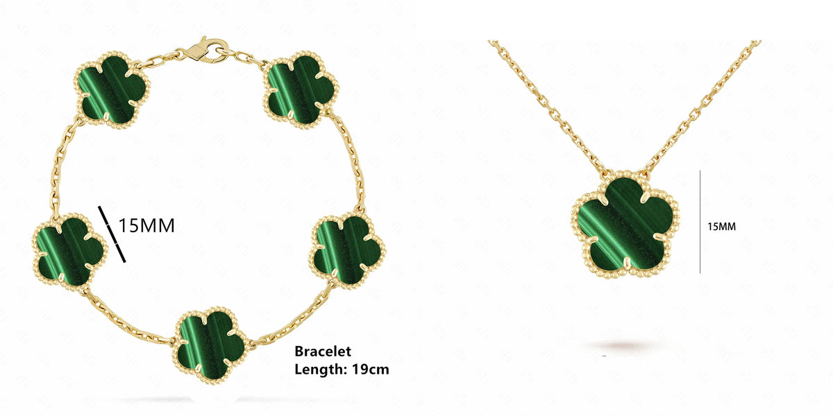 ENYI LUXE Five-Leaf Clover Jewelry Set