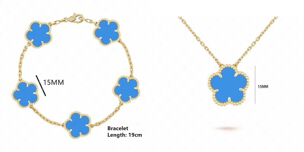 ENYI LUXE Five-Leaf Clover Jewelry Set