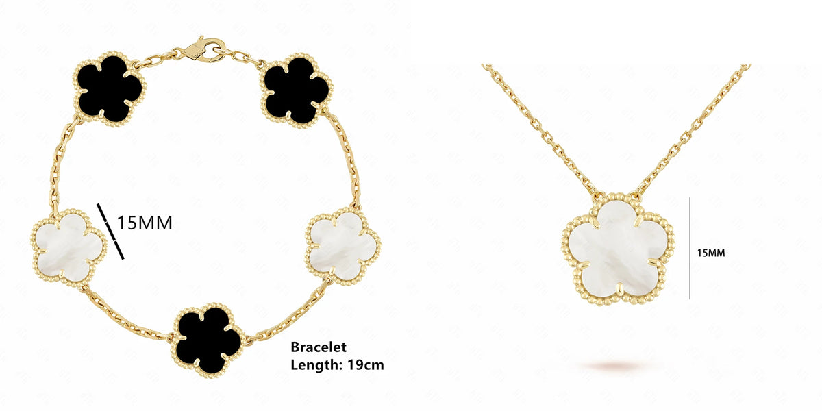 ENYI LUXE Five-Leaf Clover Jewelry Set