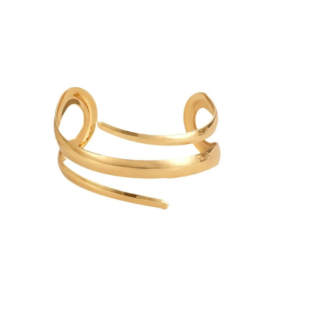 ENYI LUXE Geometric Cuff Bracelet & Ring Set